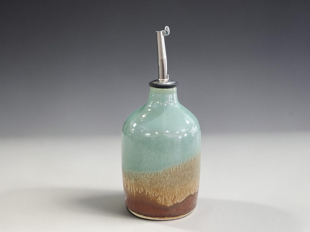 400 ml handmade oil bottle with a stainless steel pourer