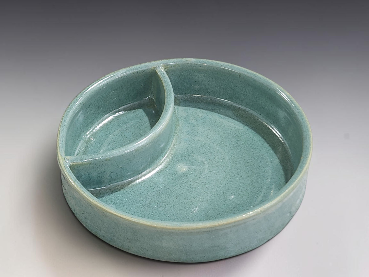 Spearmint green handmade pottery snack bowl for chips, crackers, olives, dips and condiments