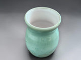 Small ceramic flower vase with glossy handmade finish