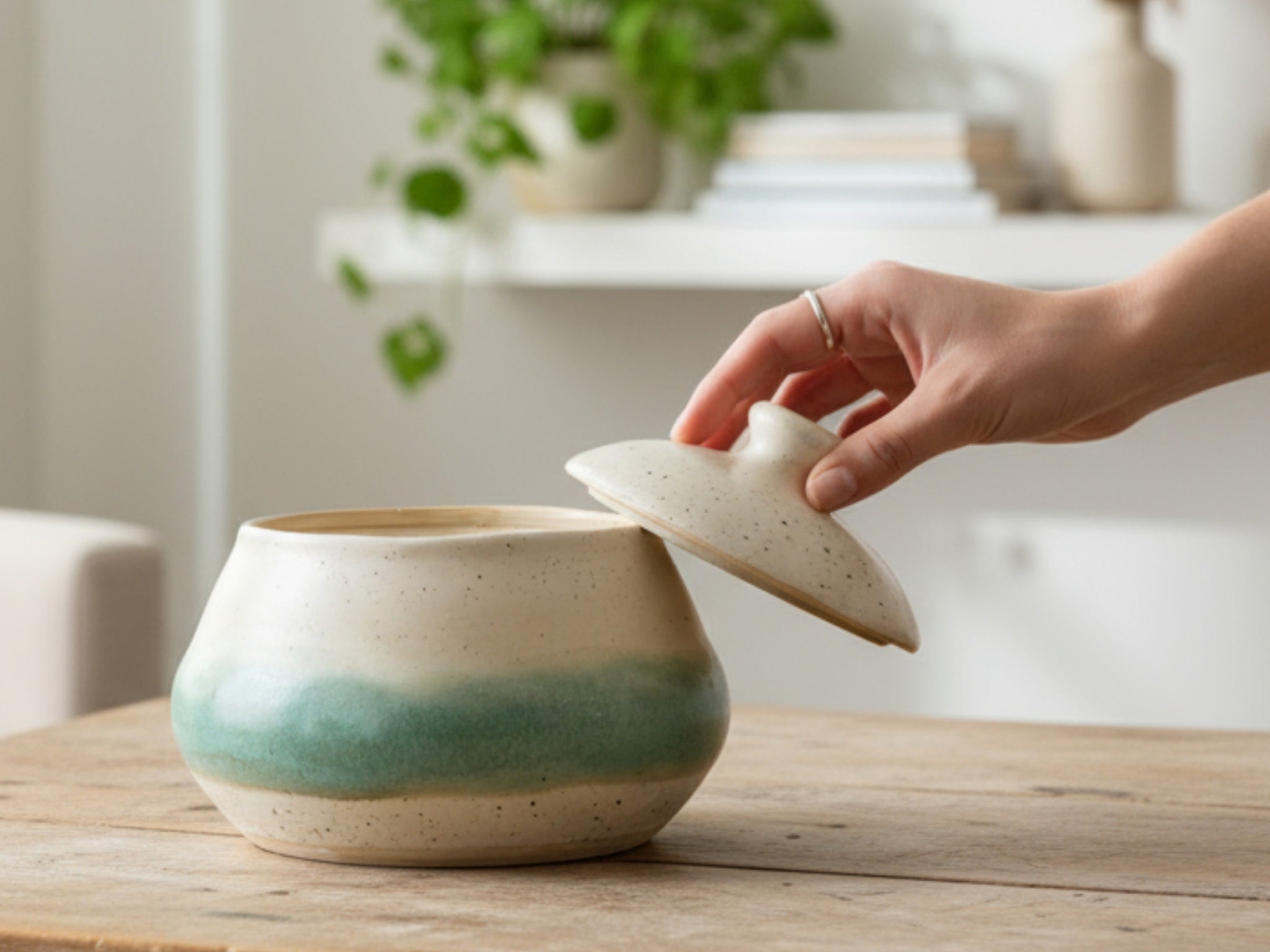 Handmade ceramic sugar bowl or storage canister, crafted in Melbourne by Buxton Pottery