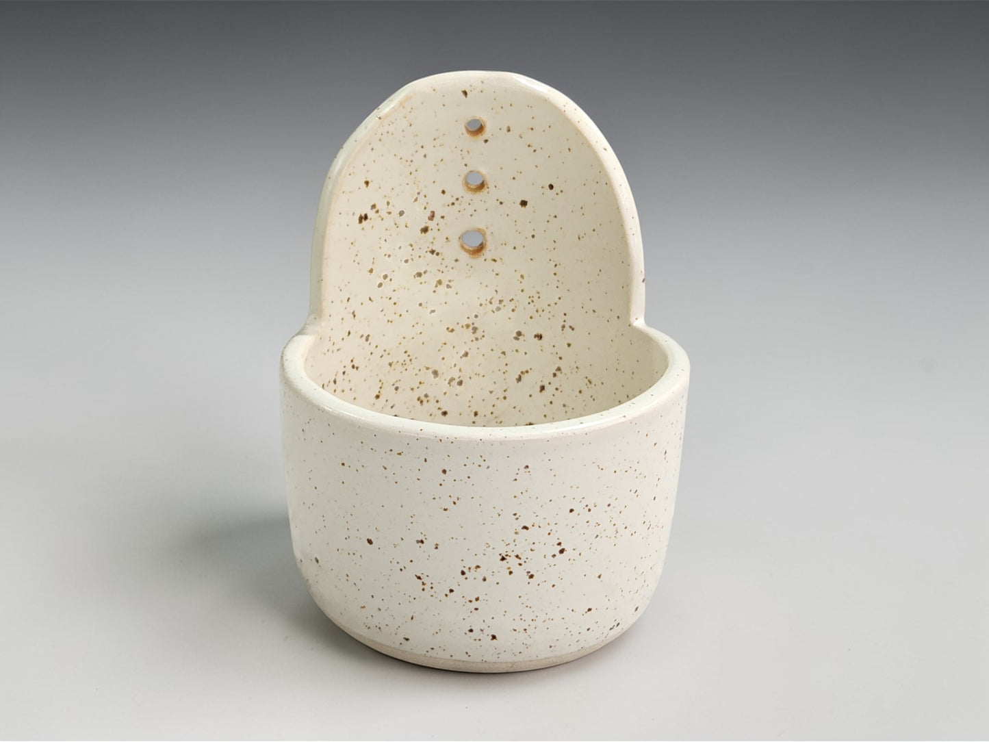 Speckled cream handmade pottery herb stripper for kitchen use