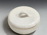 Handmade pottery storage bowl with lid