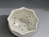 Ceramic berry bowl with drainage holes for washing fresh fruit