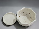 Ceramic berry bowl for strawberries, cherries or small fruit