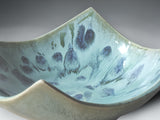 Sculptural pottery bowl in pale seafoam glaze for modern home décor styling