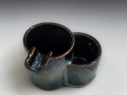 Australia Made Ceramic ashtray with built-in lighter pot.