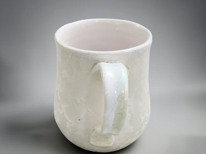 Australian crystalline pottery mug with subtle white glaze variations