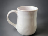 Unique white crystalline ceramic mug by Buxton Pottery