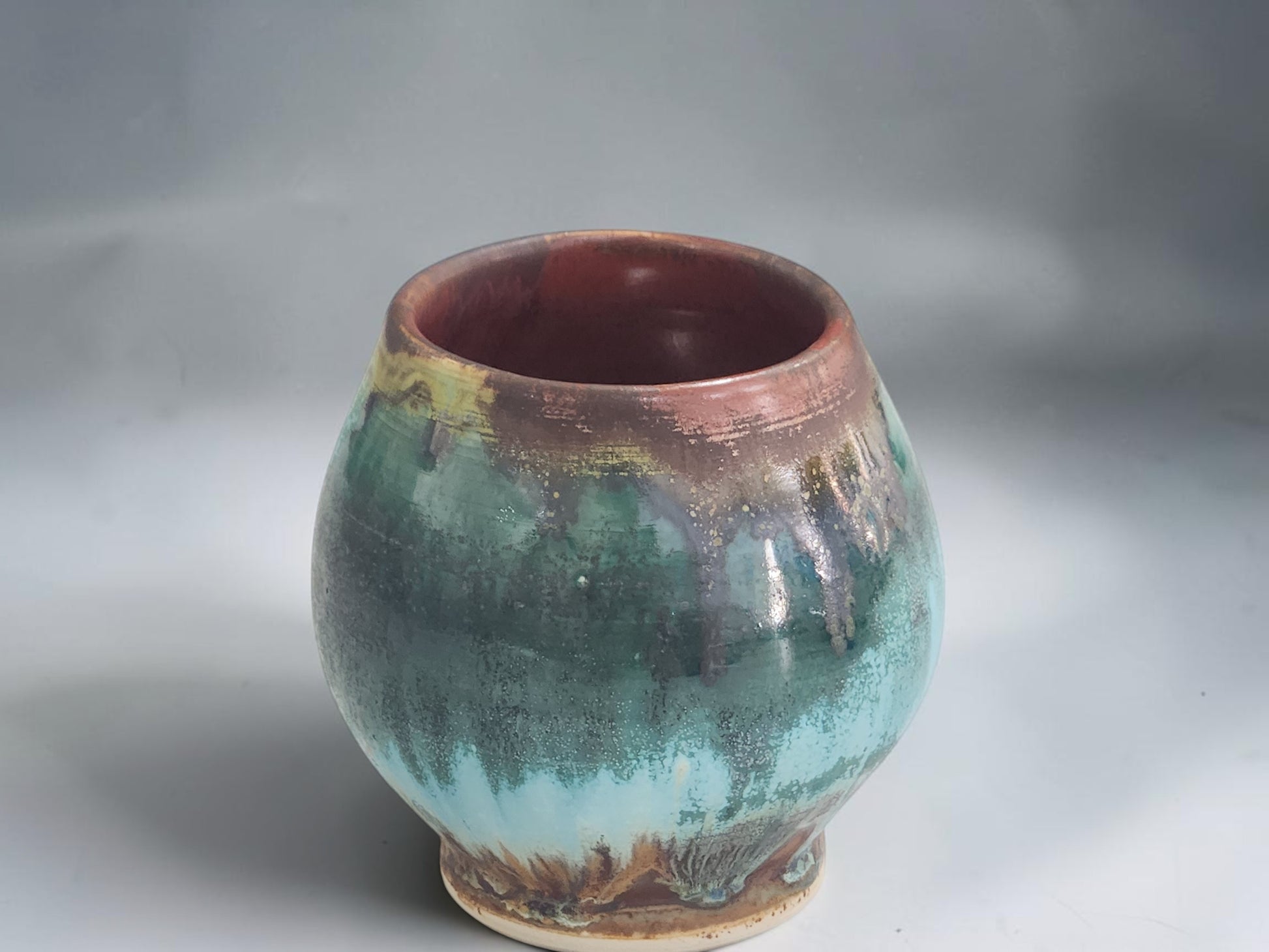 Handmade Japanese style teacup 300ml in Bush Creek Earth glaze handcrafted pottery Melbourne Australia