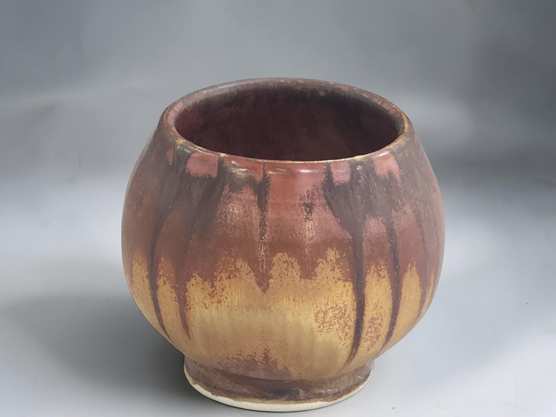 Handmade stoneware cup for tea coffee or matcha with rustic Australian bush-inspired glaze